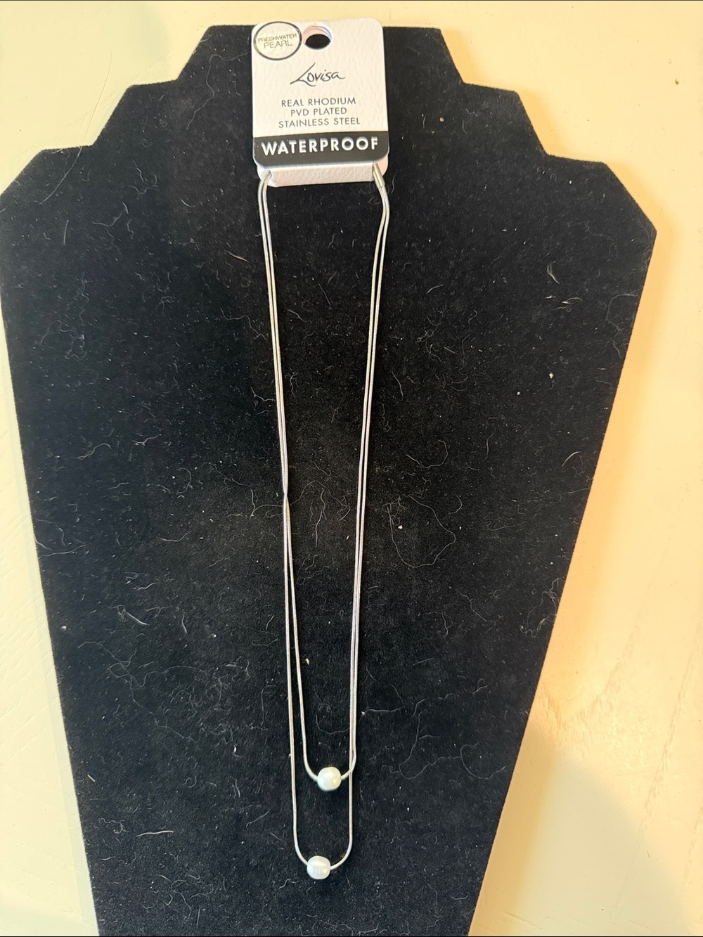 Lovisa Silver Double-Layer Necklace with White Pearls